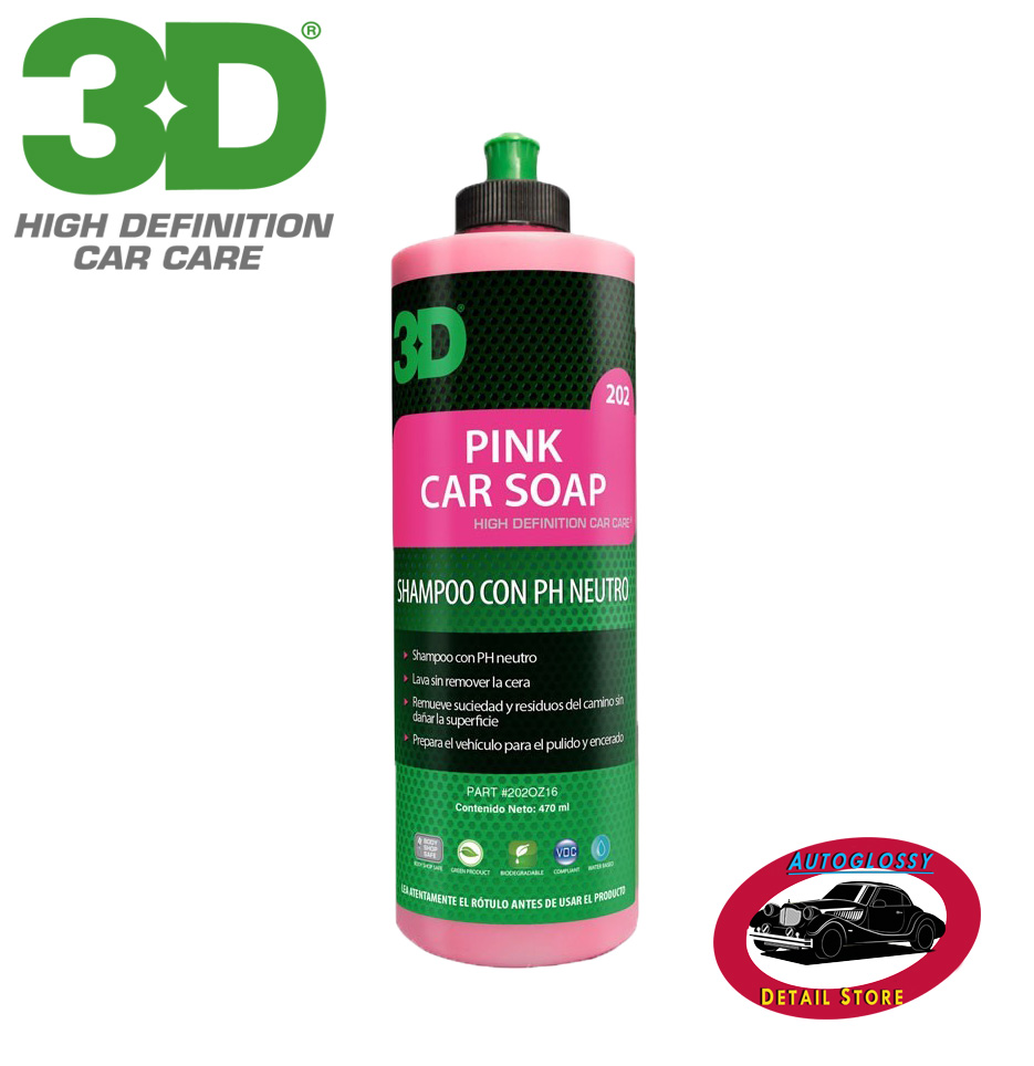 3D Shampoo Pink ph neutro x 470 ml.